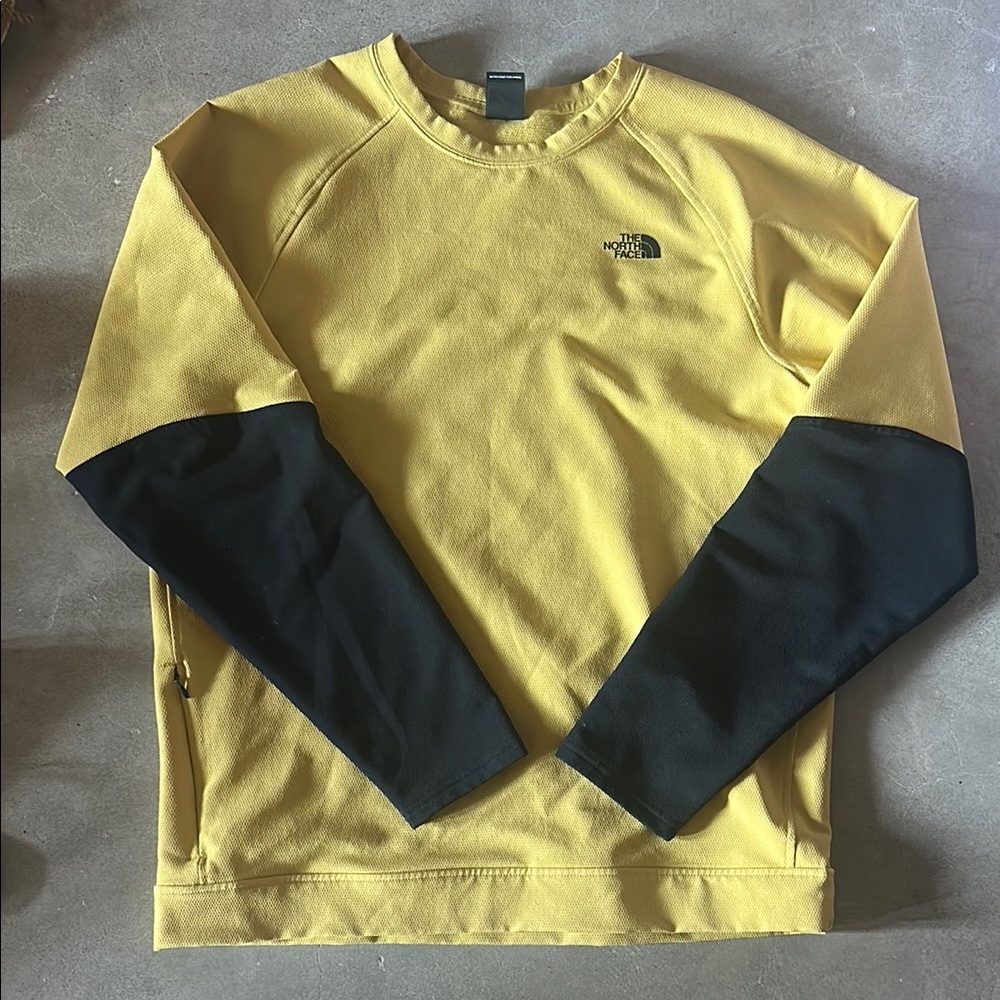 The North Face Yellow and Black Crewneck Sweater